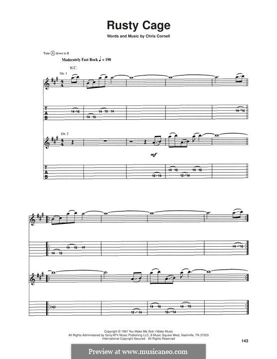 Rusty Cage: Для гитары by Chris Cornell