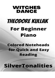 Witches Dance: For beginner piano with colored notation by Теодор Куллак