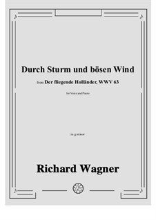 Durch Sturm und bösen Wind: G minor by Рихард Вагнер