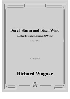 Durch Sturm und bösen Wind: F sharp minor by Рихард Вагнер