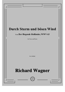 Durch Sturm und bösen Wind: E minor by Рихард Вагнер