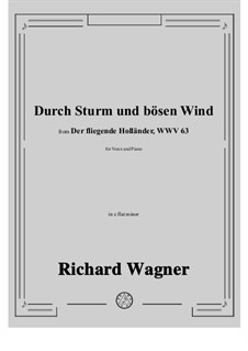 Durch Sturm und bösen Wind: E flat minor by Рихард Вагнер