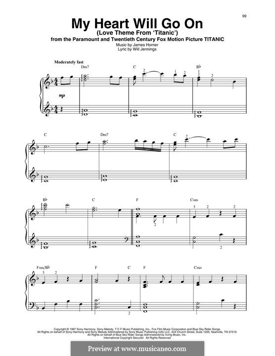 Instrumental version: For harp by James Horner