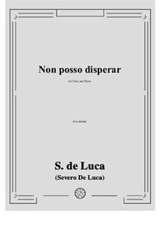 Non posso disperar: E minor by Sergio de Luca