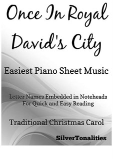 Once in Royal David's City: For easiest piano by Henry John Gauntlett