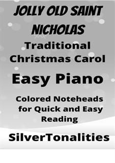 Jolly Old St. Nicholas: For easy piano with colored notation by folklore