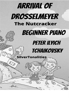 No.4 Сцена с танцами: Arrival of Drosselmeyer, for beginner piano by Петр Чайковский