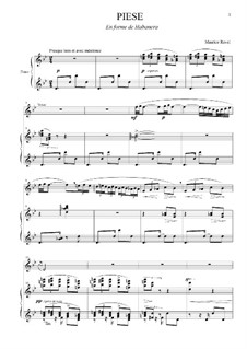 Вокализ-этюд в форме хабанеры, M.51: For soprano and piano by Морис Равель