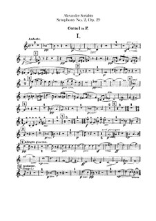 Симфония No.2 до минор, Op.29: Партии I-II валторн by Александр Скрябин