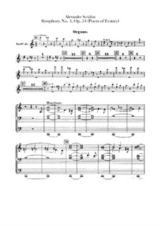 Симфония No.4 до мажор 'Поэма экстаза', Op.54: Партия органа by Александр Скрябин