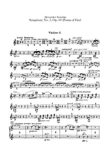 Симфония No.5 'Прометей. Поэма огня', Op.60: Партия первых скрипок by Александр Скрябин