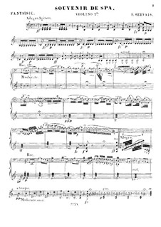 Souvenir de Spa, Op.2: Версия для виолончели и струнных – партия второй скрипки by Адриен Франсуа Серве