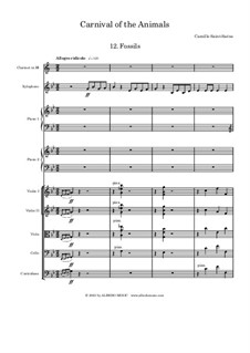 Ископаемые: For chamber orchestra by Камиль Сен-Санс