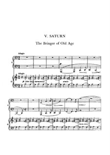 Saturn, the Bringer of Old Age: Для двух фортепиано в 4 руки by Густав Холст