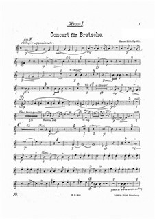Концерт для альта с оркестром ля минор, Op.68: Партии валторн by Ганс Зитт