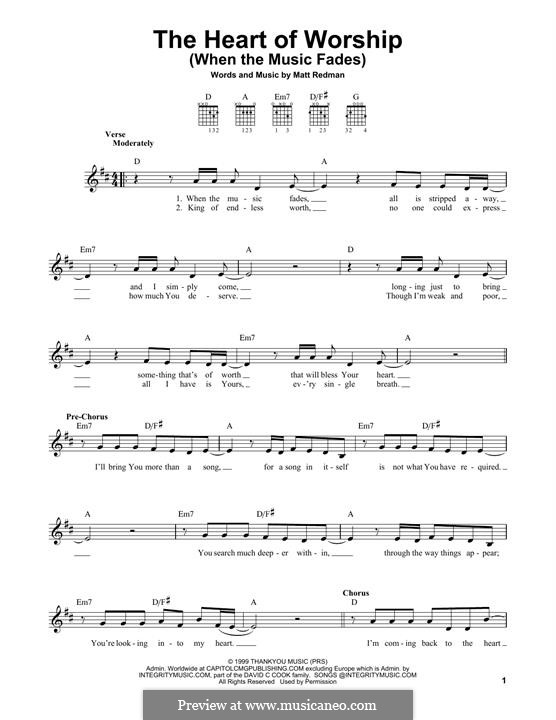 The Heart Of Worship (When The Music Fades): Для гитары by Matt Redman