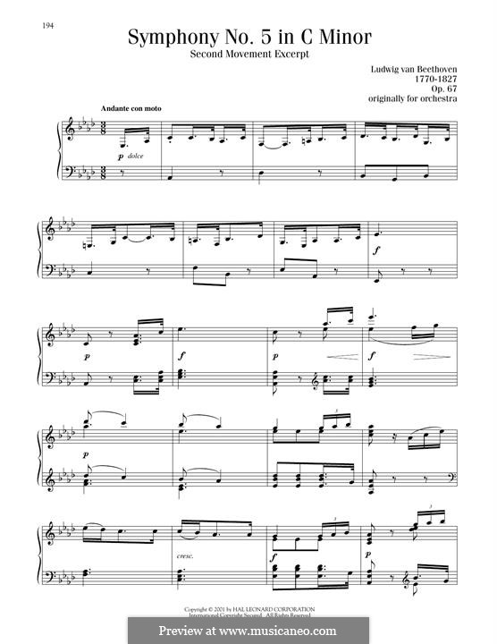 Часть II: Excerpt, for piano by Людвиг ван Бетховен