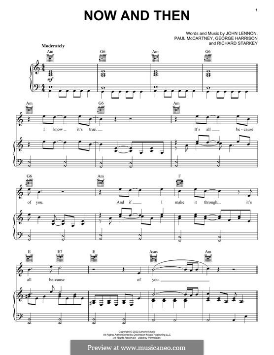 Now And Then (The Beatles): Для голоса и фортепиано (или гитары) by George Harrison, John Lennon, Paul McCartney, Ringo Starr