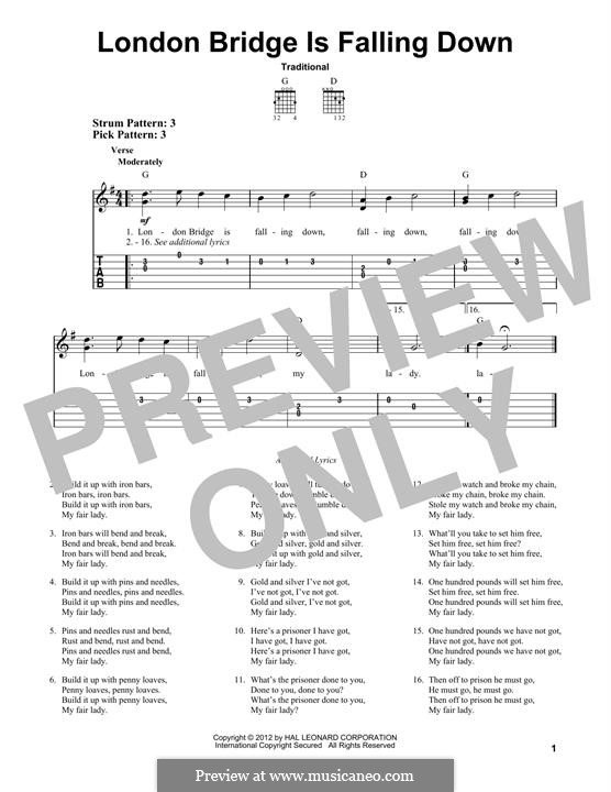 London Bridge: Гитарная табулатура by folklore