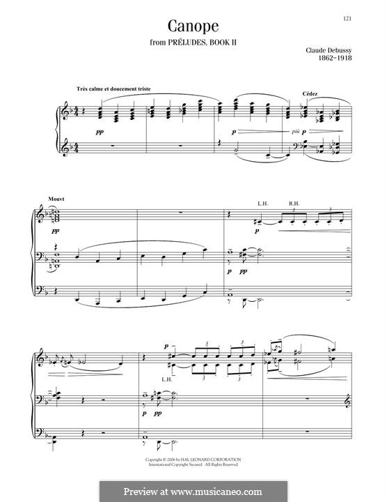 Прелюдии, L.123: No.10 Canope by Клод Дебюсси