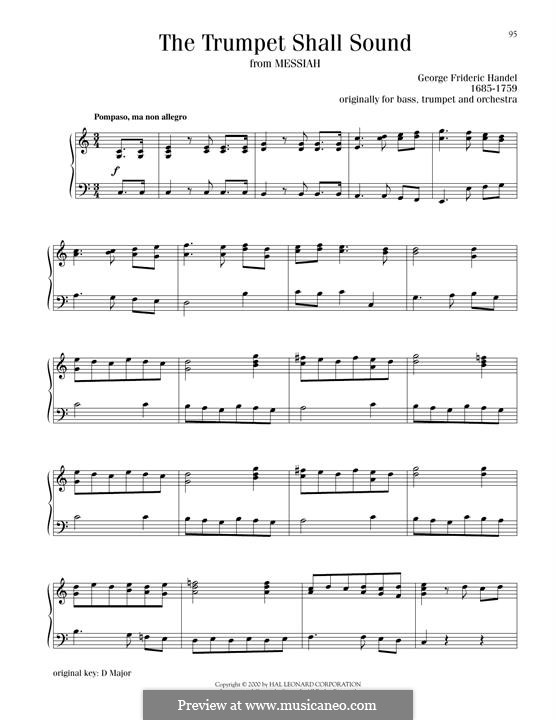No.48 The trumpet shall sound: Для фортепиано by Георг Фридрих Гендель