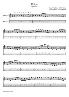 Шестьдесят этюдов для скрипки, Op.45: Этюд No.1 by Франц Вольфарт