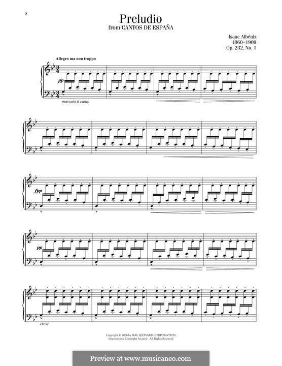 Испанские песни, Op.232: No.1 Прелюдия by Исаак Альбенис