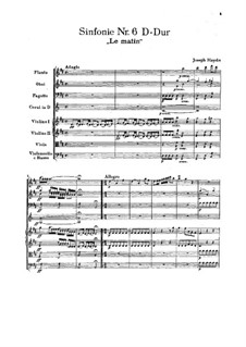 Symphony No.6 in D Major 'Le matin': Партитура by Йозеф Гайдн