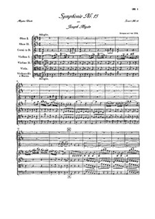 Symphony No.15 in D major, Hob.I/15: Партитура by Йозеф Гайдн