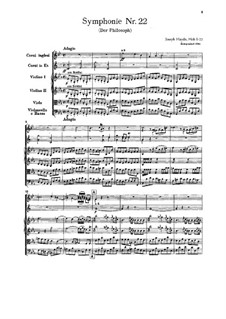 Симфония No.22 ми-бемоль мажор 'Философ', Hob.I/22: Партитура by Йозеф Гайдн