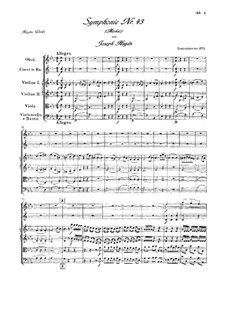 Symphony No.43 in E Flat Major, Hob.I/43: Партитура by Йозеф Гайдн