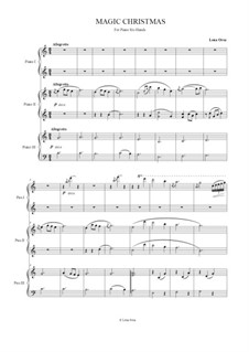 Волшебное Рождество: For piano six-hands by Lena Orsa