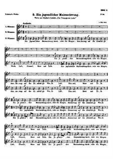 Ein jugendlicher Maienschwung (May's Youthful Impulse), D.61: Для голоса и фортепиано by Франц Шуберт