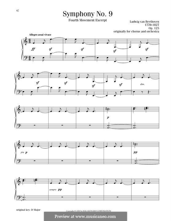 Часть IV: Theme, for piano by Людвиг ван Бетховен