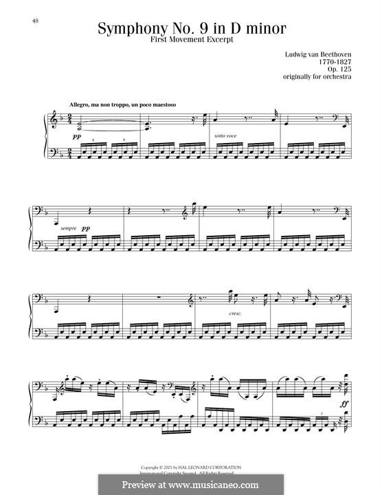 Часть I: Excerpt, for piano by Людвиг ван Бетховен
