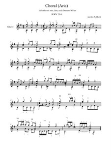 No.35 Schaff's mit mir, Gott, BWV 514: For guitar by Иоганн Себастьян Бах
