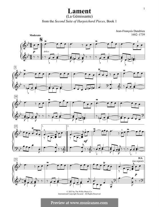 Lament: Для фортепиано by Жан-Франсуа Дандриё