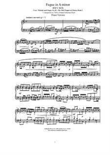 Прелюдия и фуга No.20 ля минор, BWV 865: Фуга by Иоганн Себастьян Бах