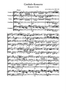Концерт для клавесина и струнных No.4 ля мажор, BWV 1055: Партитура by Иоганн Себастьян Бах