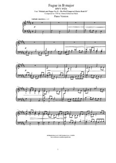 Прелюдия и фуга No.23 си мажор, BWV 892: Фуга by Иоганн Себастьян Бах
