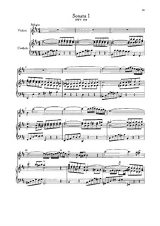 Соната для скрипки и клавесина No.1 си минор, BWV 1014: Партитура by Иоганн Себастьян Бах