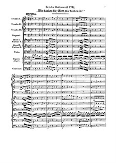 Wir danken dir, Gott, wir danken dir, BWV 29: Full score by Иоганн Себастьян Бах