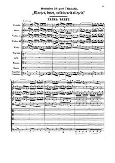 Wachet! betet! betet! wachet!, BWV 70: Full score by Иоганн Себастьян Бах