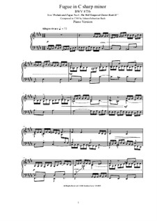 Прелюдия и фуга No.4 до-диез минор, BWV 873: Фуга by Иоганн Себастьян Бах