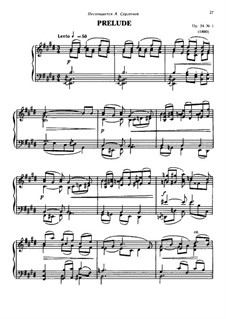 Две пьесы для фортепиано, Op.24: Прелюдия No.1 by Анатолий Лядов