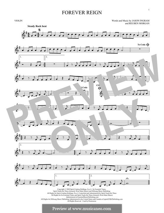 Forever Reign (Hillsong United): Для скрипки by Jason David Ingram, Reuben Morgan