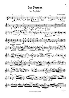 Транскрипции на мотивы из оперы 'Пророк' Мейербера для скрипки (или флейты), виолончели и фортепиано: Партия скрипки by Вильгельм Попп