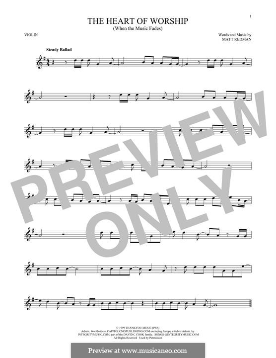 The Heart Of Worship (When The Music Fades): Для скрипки by Matt Redman