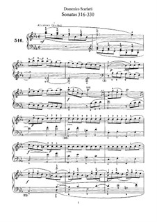 Соната No.316 ми-бемоль мажор, K.370 L.316 P.346: Для фортепиано by Доменико Скарлатти