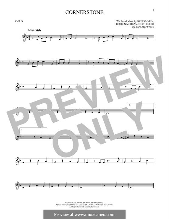 Cornerstone (Hillsong): Для скрипки by Jonas Myrin, Reuben Morgan, Eric Liljero